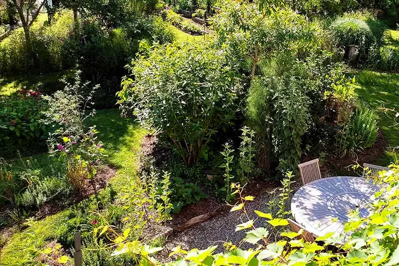 Jardin anglais, prairie fleurie, invitation à la méditation